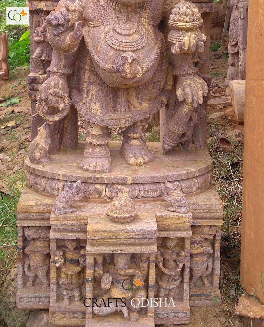 Designer Sandstone Ganapati Sculpture For Public Art Installation